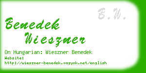 benedek wieszner business card